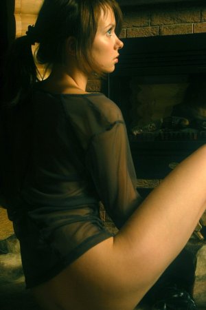 Skinny teen gal in a see-three outfit photo 13
