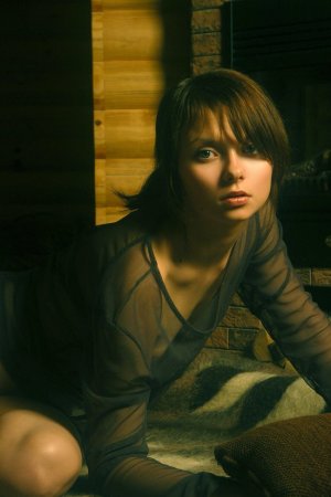 Skinny teen gal in a see-three outfit photo 15