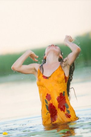 Wonderful girl is having solo in the river photo 12