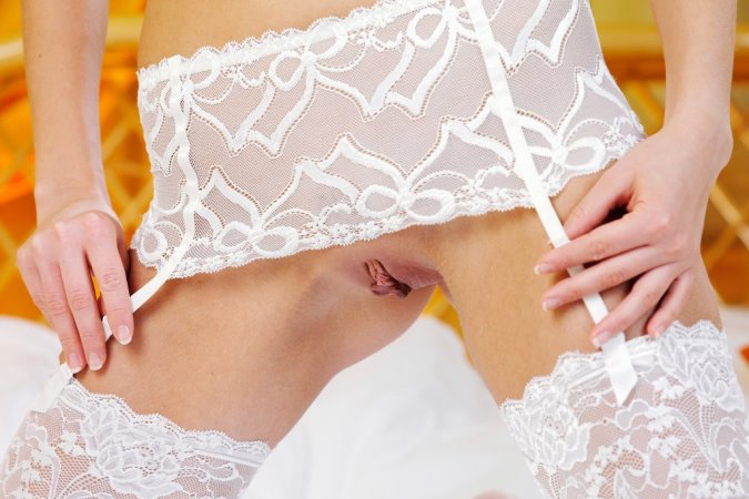 Hottie gives close-up view of her tits and pussy photo 6