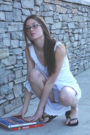 Babe in glasses masturbates when reading a book photo 12
