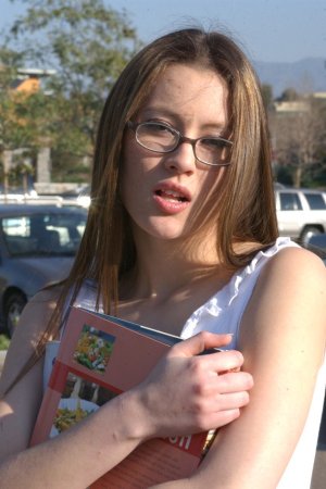 Babe in glasses masturbates when reading a book photo 18