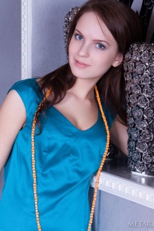 Flawless naked body under her dress photo 3