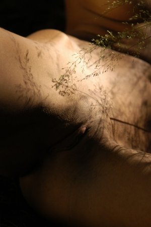Blonde gal showing off in the forest photo 6