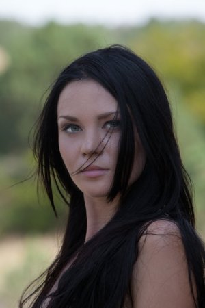 Hot brunette likes touching herself photo 11