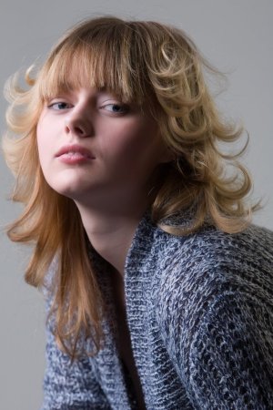 Petite blondie with a hairy pussy photo 19