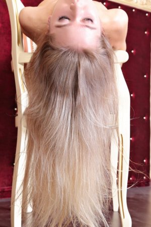 Sweet model having white hair is enjoying solo photo 10