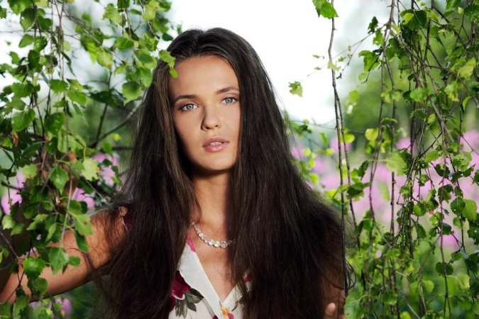 Tender brunette madam is touching herself outdoors photo 9