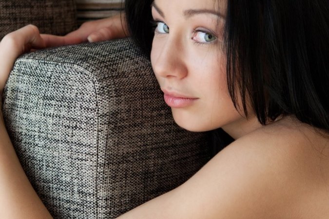 Skinny lady boasts about her tiny body. photo 15