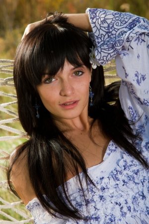 Horny brunette loves having solo photo 10