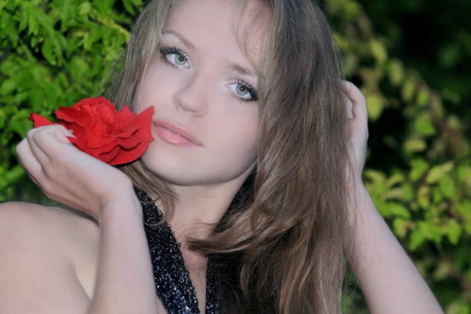 Young chick is having solo among the flowers photo 16