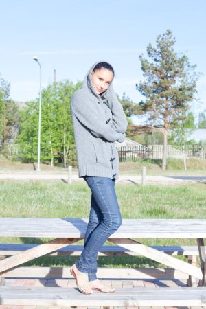 Cutie goes for a walk after sex yoga. photo 9