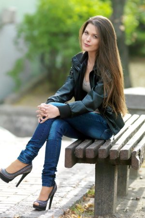 Skinny model is enjoying solo with pleasure photo 5