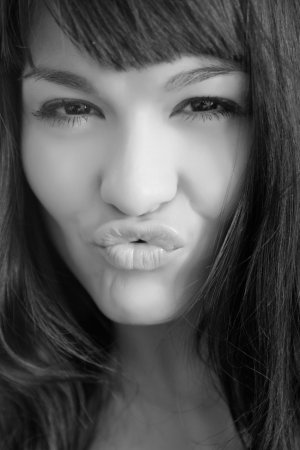 Brunette opens hairy pussy on camera. photo 15