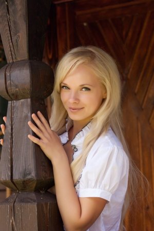 Half-naked babe goes for a walk in the park photo 16