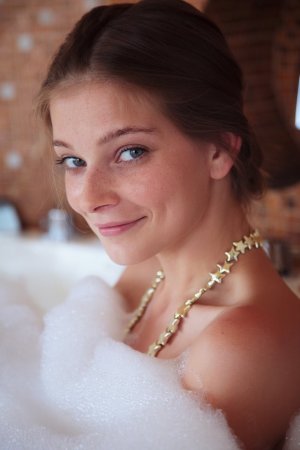 Sexy chick is having fun in the bathroom photo 5