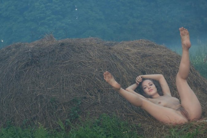 Young princess is touching her awesome body photo 15