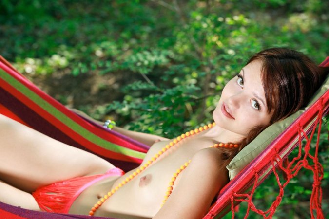 Sexy chick is enjoying solo outdoors photo 16