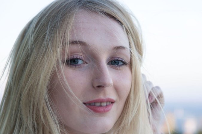 Skinny teen naked in the night air photo 3