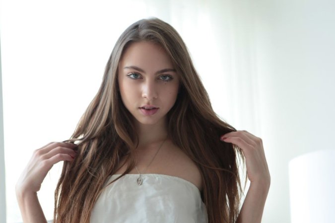 Tired cutie undresses to fill her body with new energy photo 2