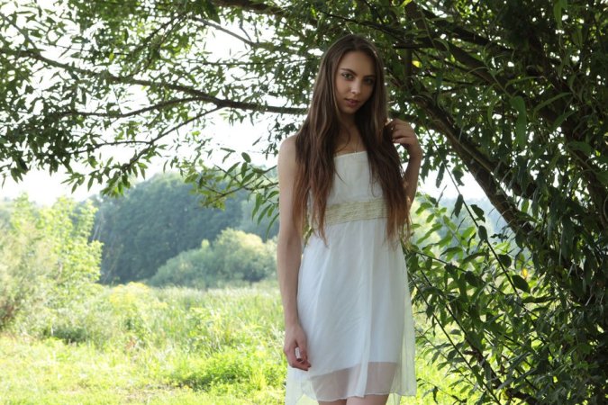 Tired cutie undresses to fill her body with new energy photo 18