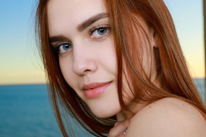 Cutie masturbates when enjoying the beautiful view photo 14