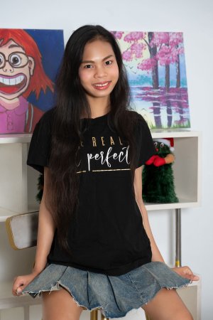 Po teases with her skirt lifted photo 1
