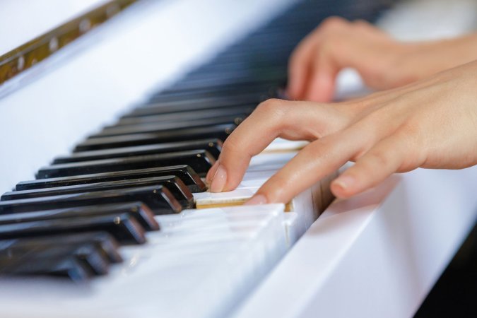 Bianca Bell striptease on the piano photo 3