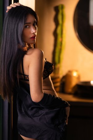 Carolina Guerrero begins striptease in panties and stockings photo 2
