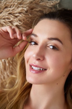 Victoria Benz inches off her sweater photo 15